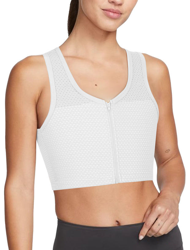XUJI Chest Binder FTM Transgender Zip Up Binder Breathable Breast Cool Fabric Tank Top - XUJI Srore
