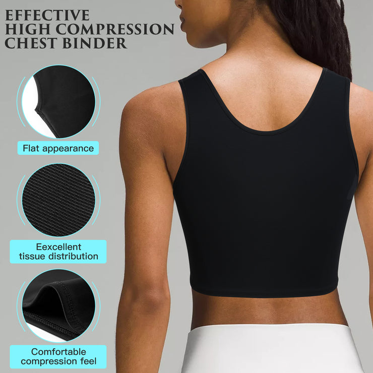 XUJI Half Chest Binder, Compression Bra, Transgender FTM Pullover Design Binder - XUJI Srore