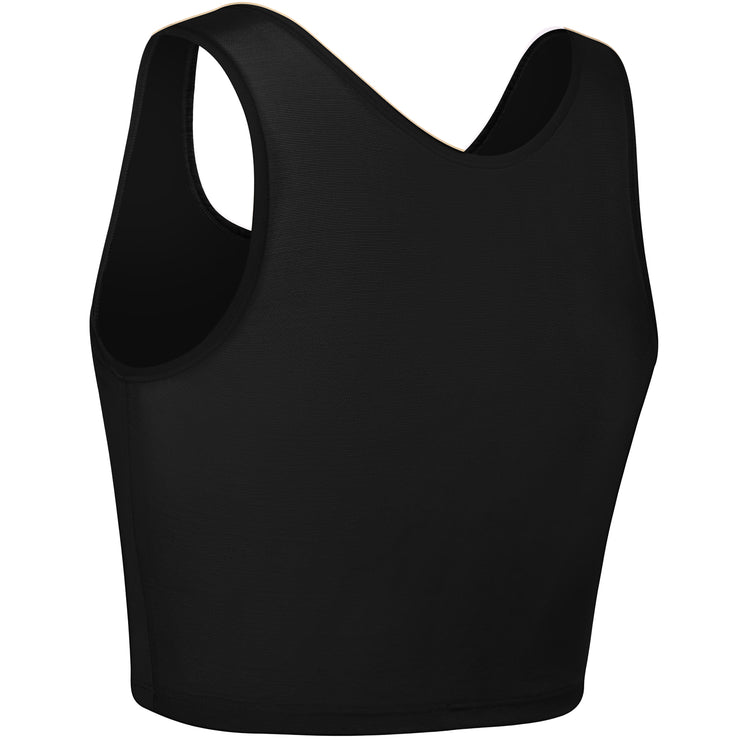 Chest Binder Half Length Tank Top for Tomboy Trans Lesbian Super Flat  Compression Sport Bra (Color : Black, Size : Small) at  Women's  Clothing store