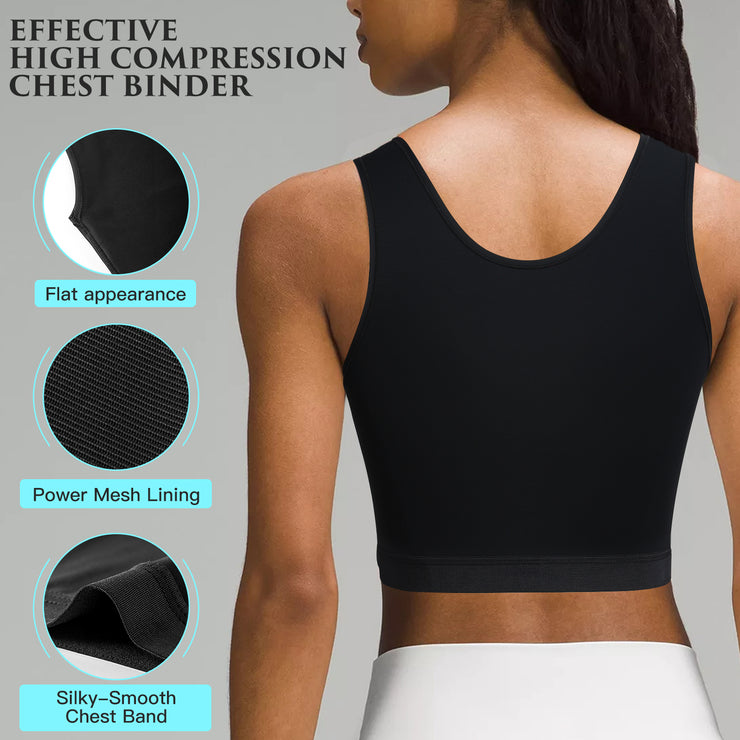 XUJI Transgender Chest Binder FTM Binder Trans Half Breast Binder Tank Top - XUJI Srore