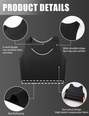 XUJI Seamless Chest Binder Women FTM Transgender Wireless Binder Sport Compression Bra Pullover Tank Top