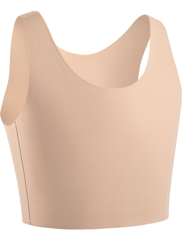 XUJI Seamless Chest Binder Women FTM Transgender Wireless Binder Sport Compression Bra Pullover Tank Top