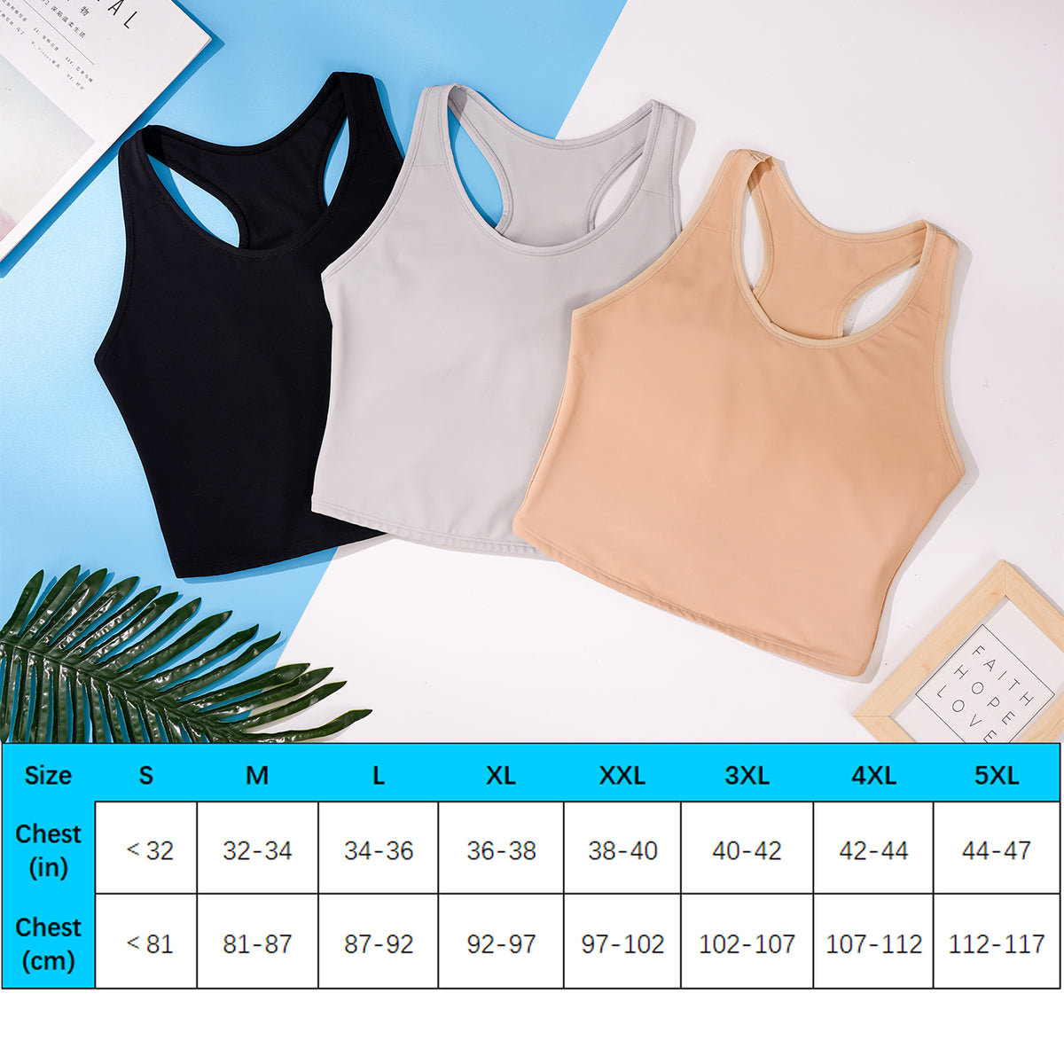 XUJI Breathable Half Chest Binder Tank Top - XUJI Srore