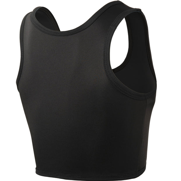 FTM Zip Up Elastic Chest Binder Breathable Bamboo Slim Fit Tank Top